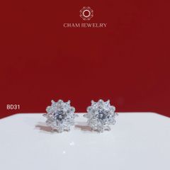 Hoa Tai BD31 CHAM JEWELRY , Chủ 4.0mm ( Barcode TBD1492).