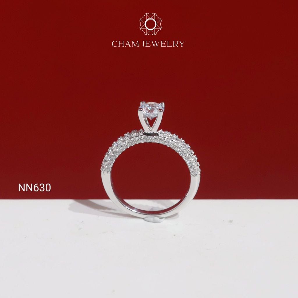 Nhẫn Nữ NN630 CHAM JEWELRY, Chủ 5.0mm ( TNN206).