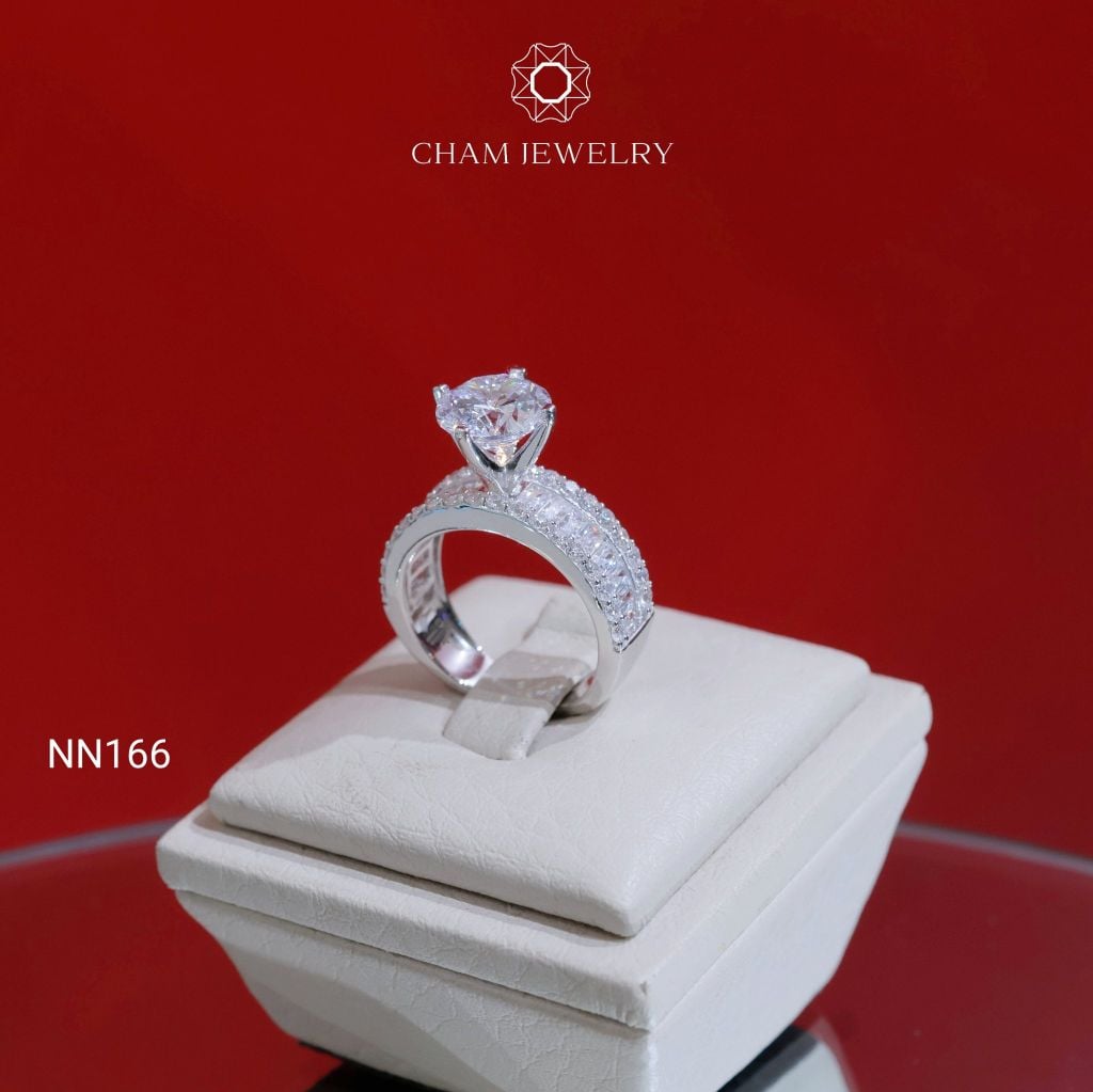 Nhẫn NN166 CHAM JEWELRY, Chủ 8.0mm (Barcode TNN1182).