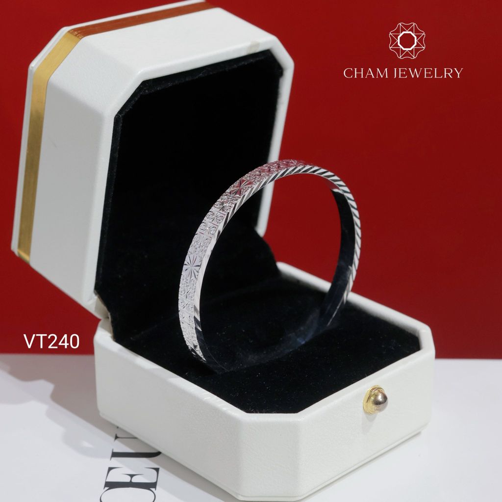 Vòng Tay VT240 CHAM JEWELRY, Bản 5.0mm (Barcode TVC56).