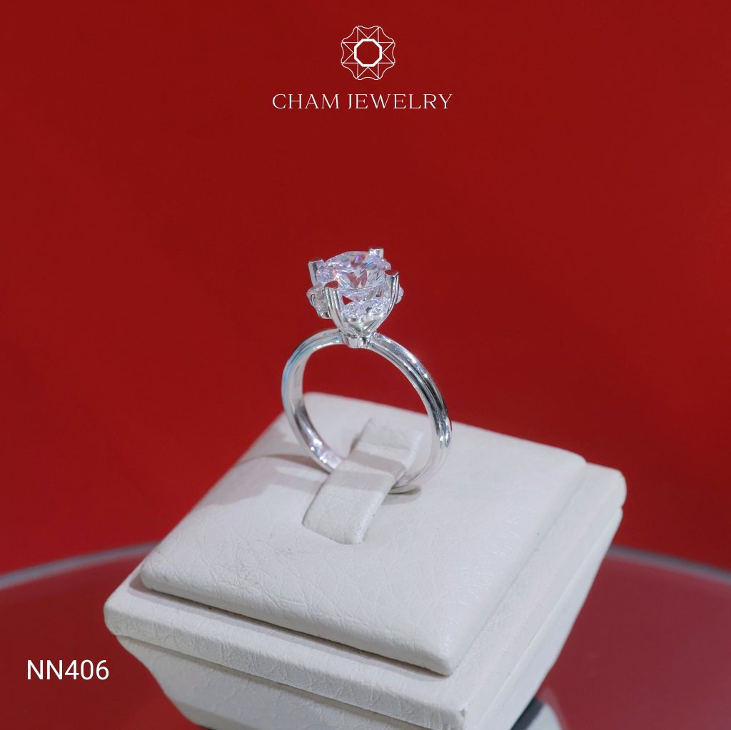 Nhẫn NN406 CHAM JEWELRY, Chủ 7.5mm (Barcode CN7357).