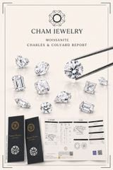 Nhẫn NC309 CHAM JEWELRY, Đá Moissanite C&C Chủ 7.2mm (Barcode OCNN117)