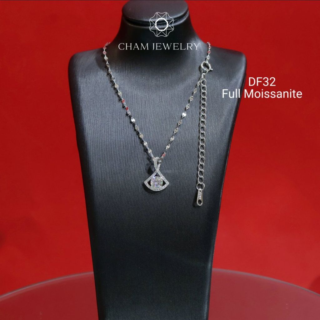 Dây Chuyền CHAM JEWELRY DF32, Moissanite Chủ 5.0mm (Barcode CDM5394101-CDM199).