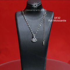 Dây Chuyền CHAM JEWELRY DF32, Moissanite Chủ 5.0mm (Barcode CDM5394101-CDM199).