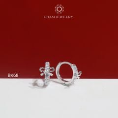 Hoa Tai BK68 CHAM JEWELRY, Hoa Tai Khoen Kiểu Nơ (Barcode TBK249).