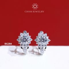 Hoa Tai BG284 CHAM JEWELRY, Xoàn Hoa Chủ 5.0mm (Barcode TBG860)