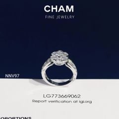 Nhẫn Nữ NNV97 Vàng 10k Chủ 4.0mm Kim Cương Lab Grown Diamond ( Barcode CNNV05)