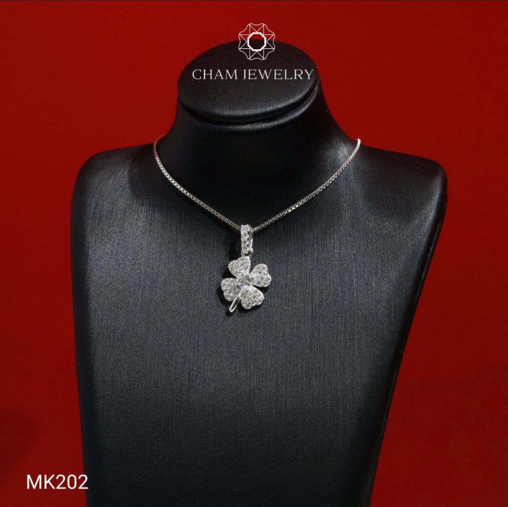 Mặt Dây Chuyền MK202 CHAM JEWELRY, Mặt Hoa 4 Cánh Chủ 3.5mm (Barcode TMA1921).