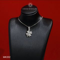 Mặt Dây Chuyền MK202 CHAM JEWELRY, Mặt Hoa 4 Cánh Chủ 3.5mm (Barcode TMA1921).