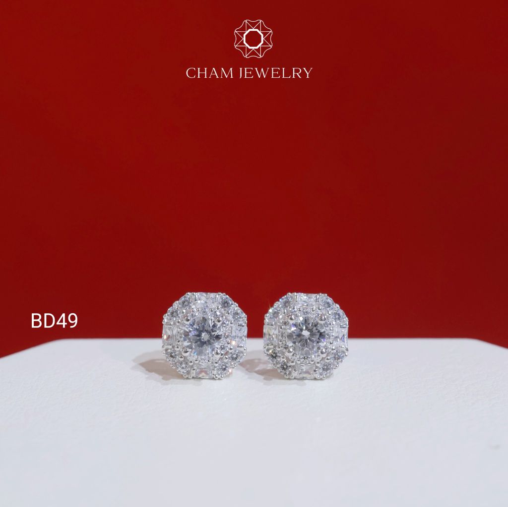 Hoa Tai BD49 CHAM JEWELRY, Chủ 4.0mm (Barcode TBD1680).