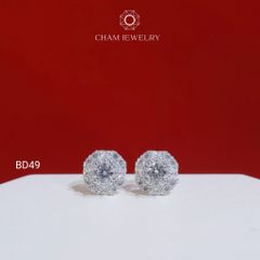 Hoa Tai BD49 CHAM JEWELRY, Chủ 4.0mm (Barcode TBD1680).