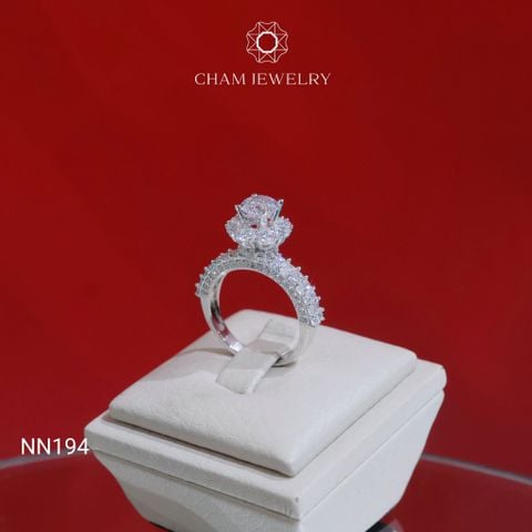 Nhẫn NN194 CHAM JEWELRY, Chủ 6.0mm (Barcode TNN1801).
