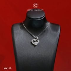 Mặt Dây Chuyền MK119 CHAM JEWELRY, Mặt Xỏ Trái Tim (Barcode TMX392)
