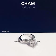 Nhẫn Nữ NNV80 Vàng 10k Chủ 5.4mm Kim Cương Lab Grown Diamond (Barcode DNU012)