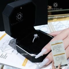 Nhẫn NC141 CHAM JEWELRY, Full Đá Moissanite Chủ 7.2mm (Barcode ONNU214)