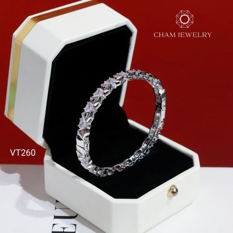 Vòng Tay CHAM JEWELRY VT260, Vòng Kiểu Đá Tam Giác Bản 5.0mm (Barcode PVH380)