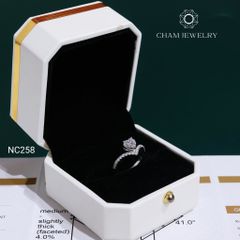 Nhẫn NC258 CHAM JEWELRY, Nhẫn Full Đá Moissanite Chủ Tim 6*6mm(Barcode OCNN56)