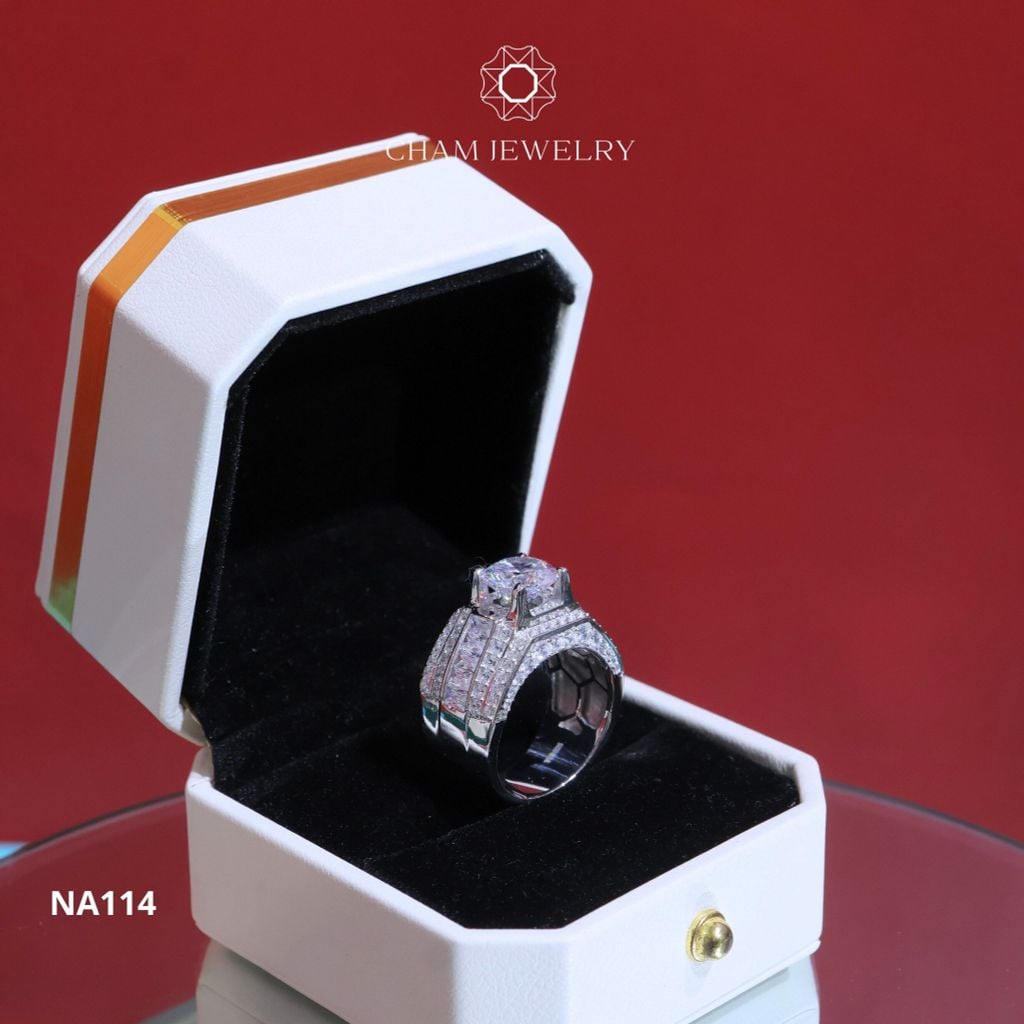 Nhẫn Nam NA114 CHAM JEWELRY, Chủ 9.0mm (Barcode TNNA437).