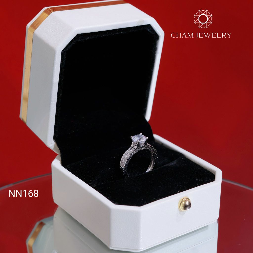 Nhẫn NN168 CHAM JEWELRY, Chủ 6.0mm (Barcode TNN949).