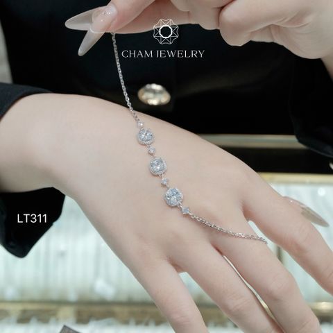 Lắc Tay LT311 CHAM JEWELRY, Lắc Tay Xoàn Vuông Chủ 6.0mm (Barcode TLT1254).