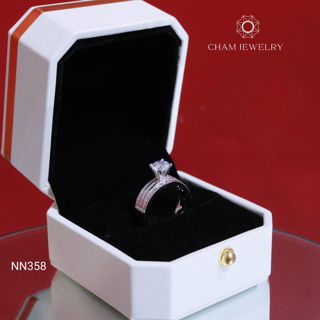 Nhẫn Nữ NN358 CHAM JEWELRY, Chủ 6.0mm (Barcode TNN1038- TNN1318)