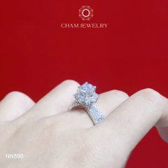 Nhẫn NN590 CHAM JEWELRY, Chủ 6.5mm (Barcode TNN1537)