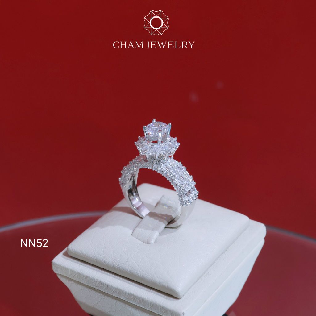 Nhẫn NN52 CHAM JEWELRY, Chủ 6.0mm (Barcode TNN1688)