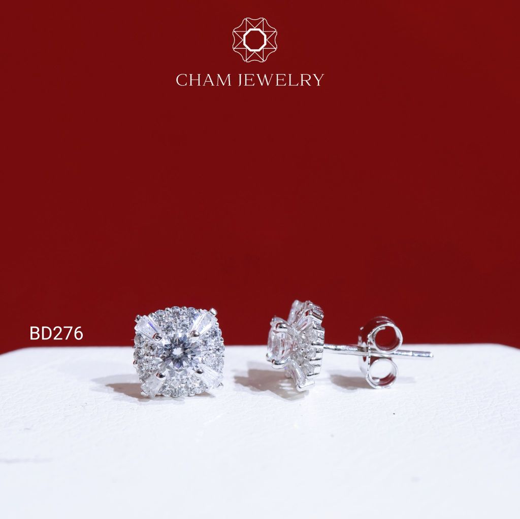 Hoa Tai BD276 CHAM JEWELRY , Chủ 4.0mm (Barcode TBD1325).