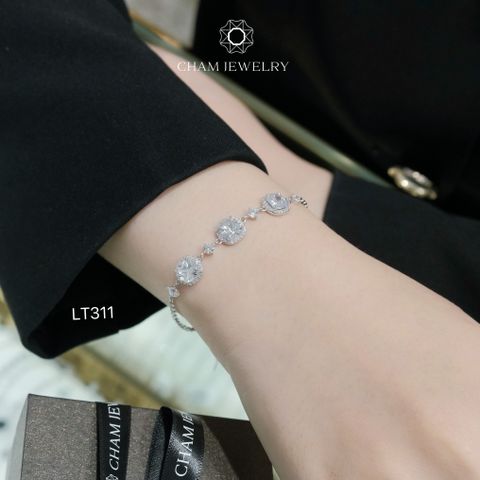 Lắc Tay LT311 CHAM JEWELRY, Lắc Tay Xoàn Vuông Chủ 6.0mm (Barcode TLT1254).