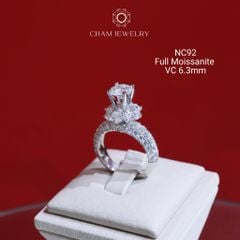 Nhẫn NC92 CHAM JEWELRY, Full Đá Moissanite, Chủ 7.2mm (Barcode ONNU60)