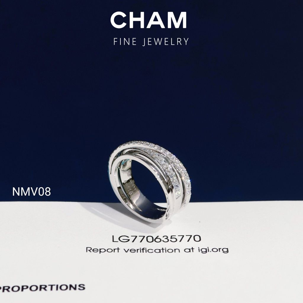 Nhẫn Nữ NMV08 Vàng 10k Kim Cương Lab Grown Diamond (Barcode CNNV04)