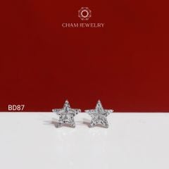 Hoa Tai BD87 CHAM JEWELRY, Hoa Tai Ngôi Sao Bản 8.0mm (Barcode TBD1798).