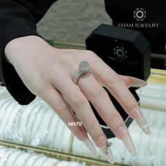 Nhẫn CHAM JEWELRY NN70, Chủ 6.0mm (Barcode TNN891)