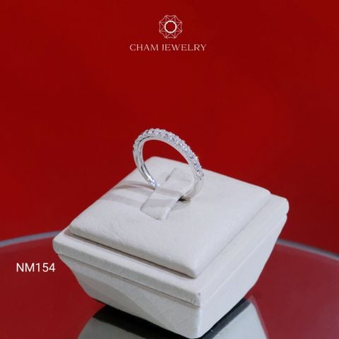 Nhẫn NM154 CHAM JEWELRY, Full Nửa Hàng Đá 2.0mm (Barcode TNT298).