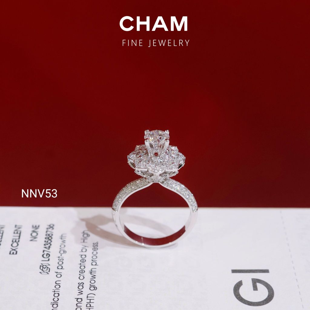 Nhẫn Nữ NNV53 Vàng 10k Chủ 5.4 Kim Cương Lab Grown Diamond