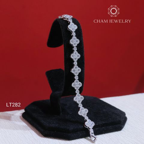Lắc Tay CHAM JEWELRY LT282, Lắc 4 Lá Bản 8.0mm (Barcode CHL55-NLHN13)