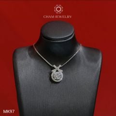 Mặt Dây Chuyền MK97 CHAM JEWELRY, Mặt Nơ Chủ 6.5mm (Barcode CM02)