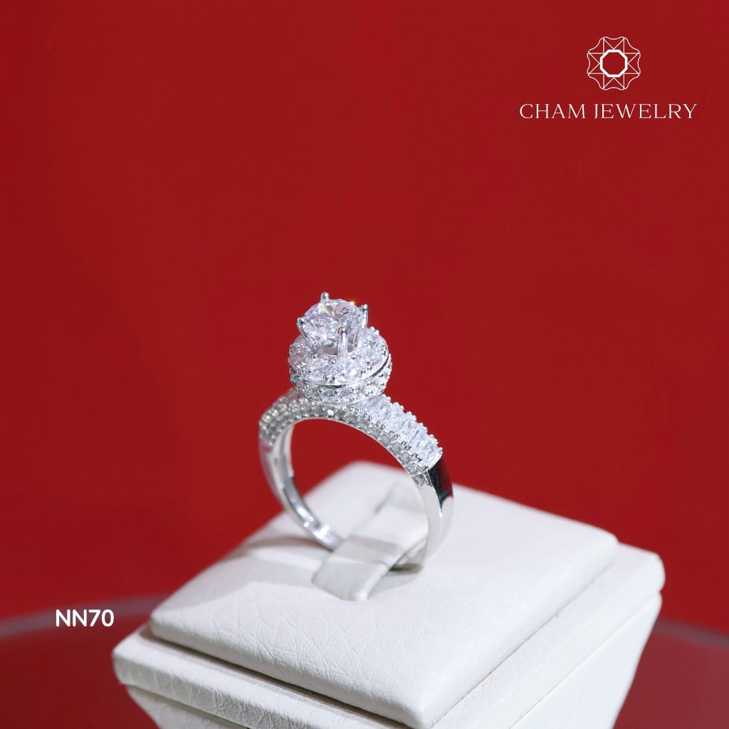 Nhẫn CHAM JEWELRY NN70, Chủ 6.0mm (Barcode TNN891)
