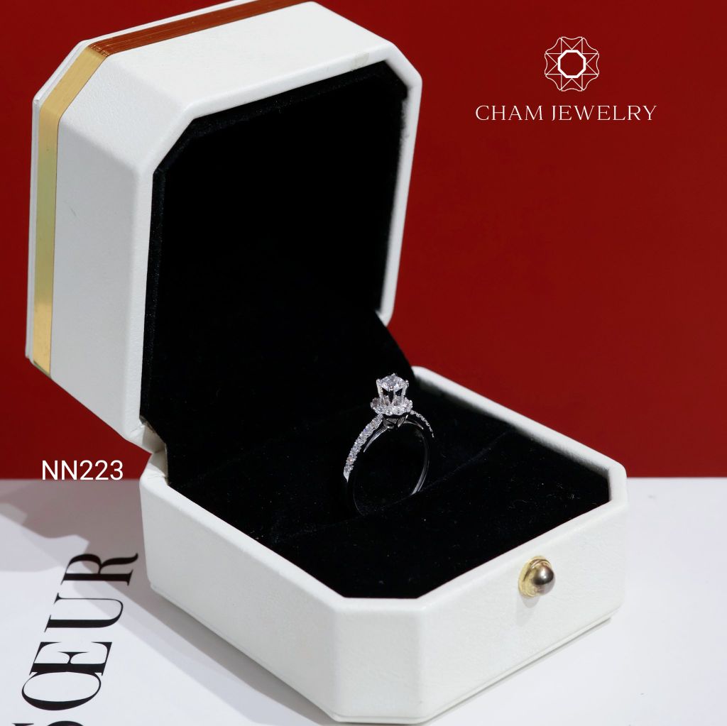 Nhẫn NN223 CHAM JEWELRY, Chủ 4.0mm( Barcode TNN1880).