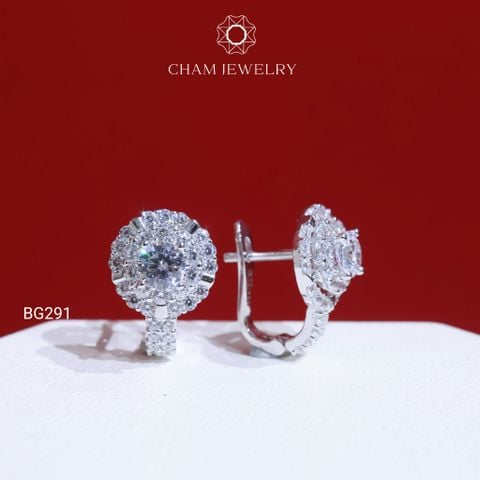 Hoa Tai BG291 CHAM JEWELRY, Chủ 4.5mm (Barcode TBG971).