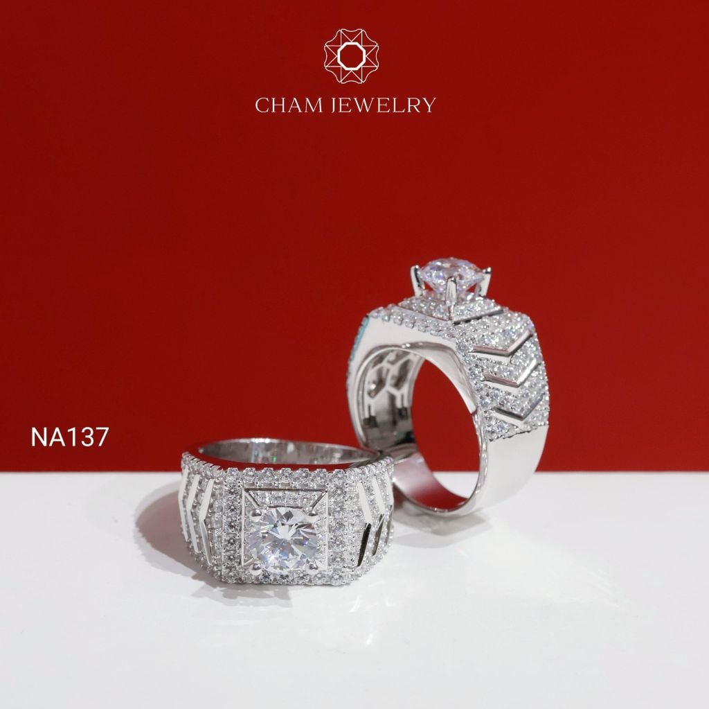 Nhẫn Nam NA137 CHAM JEWELRY, Chủ 7.0mm (Barcode PNH10).