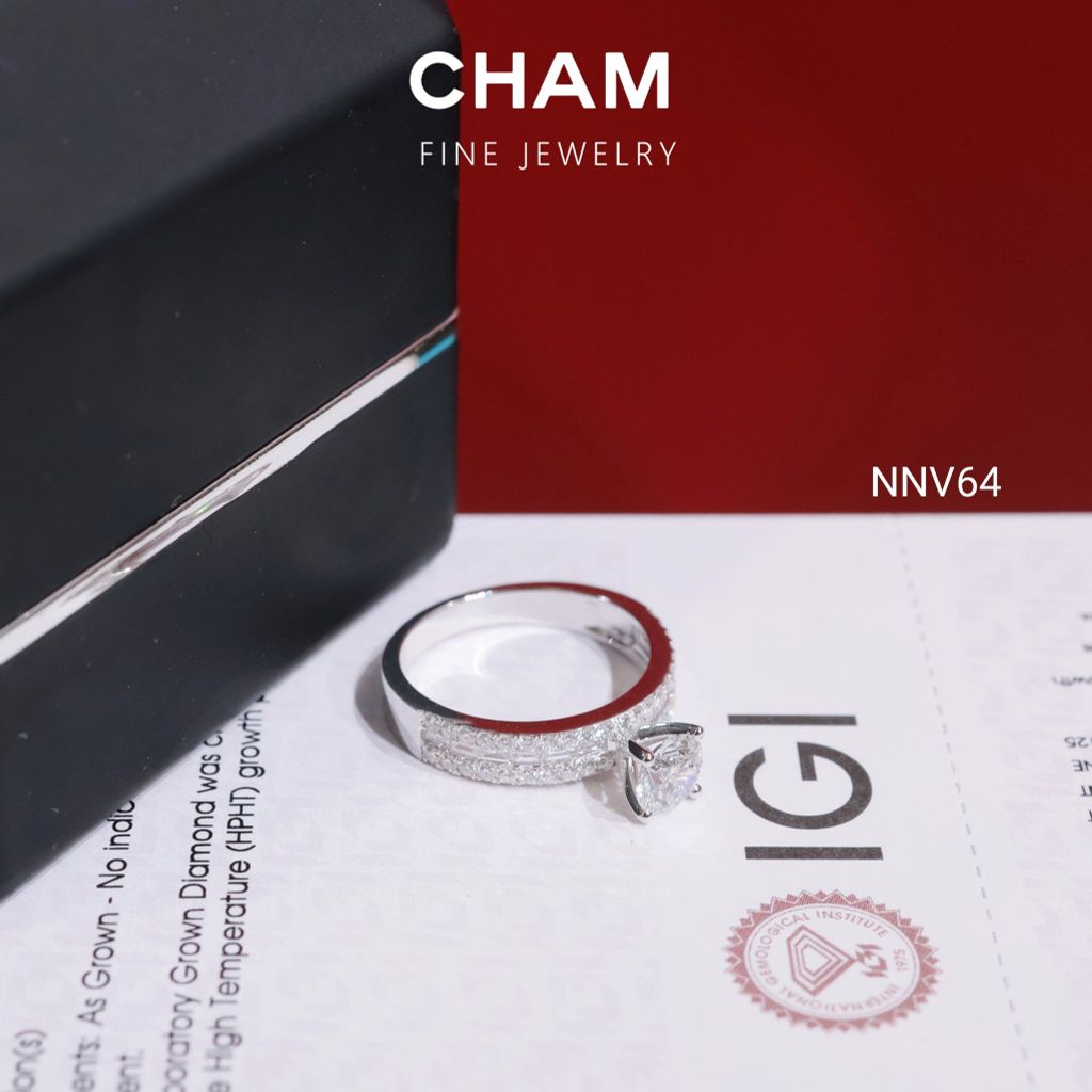 Nhẫn Nữ NNV64 Vàng 10k Chủ 5.4 Kim Cương Lab Grown Diamond