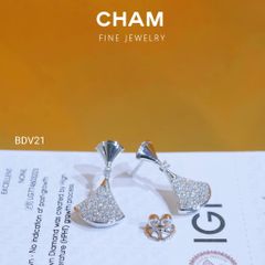 Hoa Tai BDV21 Vàng 10k Kim Cương Lab Grown Diamond