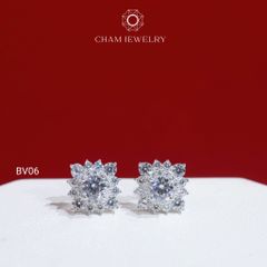 Hoa Tai BV06 CHAM JEWWLRY, Chủ 4.0mm (Barcode TBV451 ).