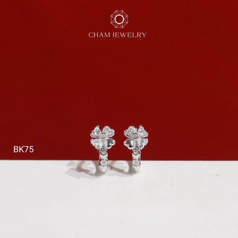 Hoa Tai BK75 CHAM JEWELRY, Hoa Tai Khoen Cỏ 4 Lá (TBK415-C-B0870C).