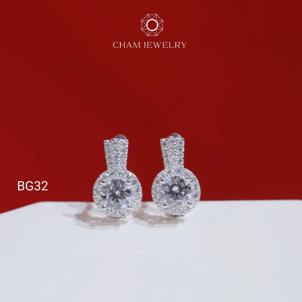 Hoa Tai CHAM JEWELRY BG32, Chủ 5.0mm (Barcode TBG1057).