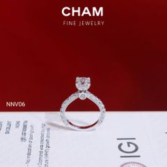 Nhẫn Nữ NNV06 Chủ 6.3mm Vàng 10k Kim Cương Lab Grown Diamond