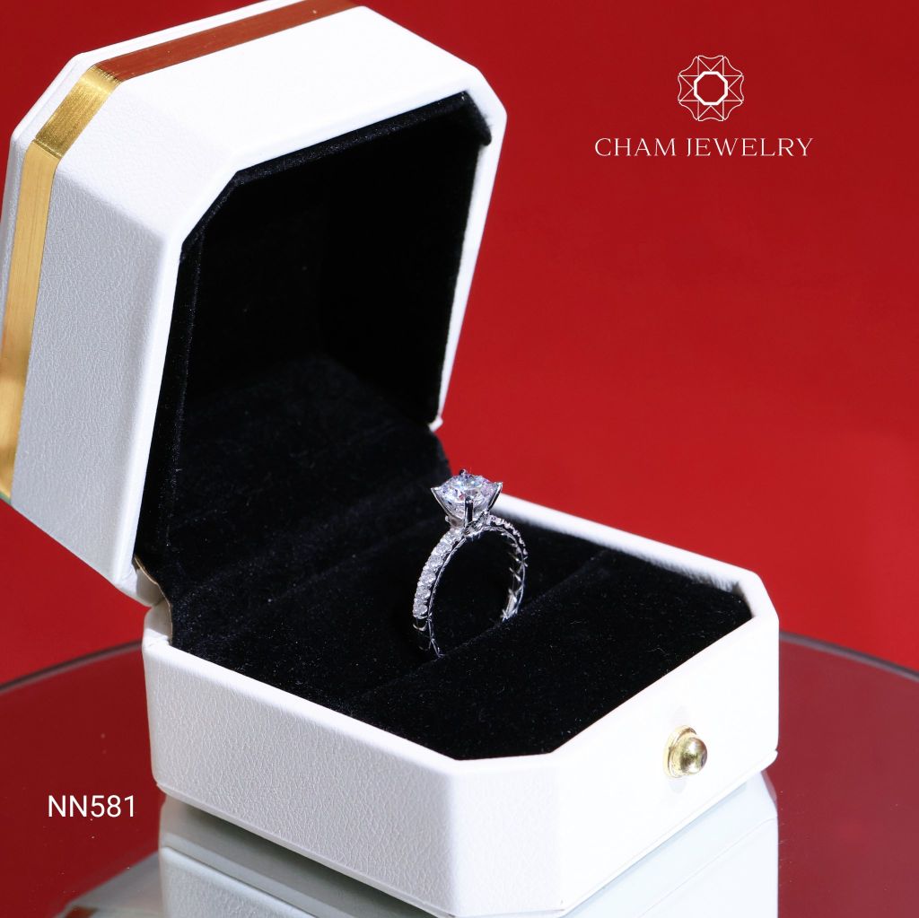 Nhẫn NN581 CHAM JEWELRY, Chủ 6.5mm (Barcode CN7230 - CN7233)