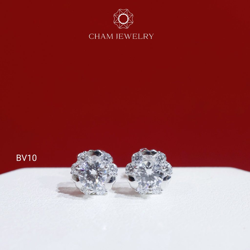Hoa Tai CHAM JEWERLY BV10, Chủ 5.0mm ( Barcode TBV452).