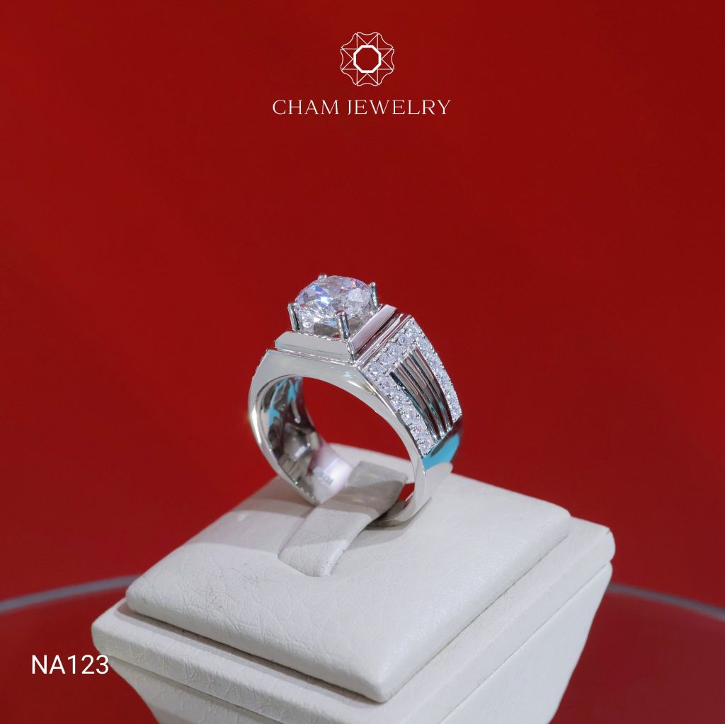 Nhẫn Nam NA123 CHAM JEWELRY, Chủ 8.0mm (Barcode TNNA445).